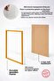 إطار ملصق بإطار خشبي أصفر مقاس 30 × 45 سم، إطار فارغ، أصفر-إطار-30×45 - 3