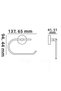 Chrome Stainless Brass Karaca Set of 3 - Towel Holder-Toilet Paper Holder Hanger - 6