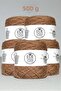 Double Layer Camel Angora Yarn with Bitter Coffee Viscose Gold Glitter Wrapped Knitting Yarn (500 Gr.)