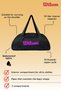 Licensed Black Women's Shoulder and Hand Use Fabric Fitness Gym Sports Travel Bag - 5