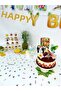 Tropical Themed Cake Decoration Set – Tropical Bird & Flower Figured Cake Topper - 2