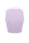 Lila Polo Yaka Dalgıç/Scuba Crop Örme Spor Üst/Bluz THMSS26BZ00006 - 5