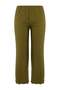 Khaki Textured Regular Fit Sleeveless Flexible Plus Size Knitted Blouse Trousers Bottom-Top Set Tbbss26Cp00012 - 6
