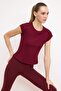 Bordo Soft Fırçalı Kumaş Örme Spor T-Shirt THMSS26TS00004 - 2