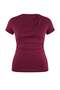 Burgundy Shirred/Draped Detailed Fitted/Fitted Knitted Plus Size Blouse Tbbss26Af00075 - 5
