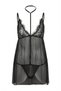 Black Tulle Tie-Detail Neck-Tie Babydoll/Fantasy Nightgown THMSS26LL00016 - 3