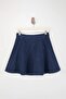 Koyu Mavi Volanlı %100 Pamuk Mini Denim Etek TWOSS26ET00068 - 5