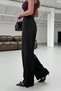 Wide Leg High Waist Black Palazzo Trousers - 4