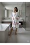Red Chicory Bamboo Hooded Peshtemal Bathrobe - 2