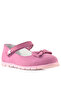Genuine Leather Pink Bow Flower Detailed Velcro Girls' Ballerinas - 2