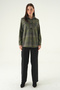 3126A Double Pocket Plaid Shirt Khaki - 3