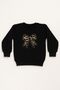 Girl's Leopard Patterned Bow Winter Sweatshirt - 3