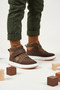 Albert Boy's Genuine Leather Single Velcro Brown Boots - 2