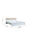 Aurora 180x200 King Bed - White/Natural Oak L207xW190xH90cm - 8