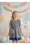 Girl's Chanel Fabric Gold Buttoned Skirt Lined Tutu Dress Bag Hair Crown 3-Piece Set - 3