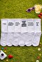 Set of 6 Cheerful College Tennis Socks with Written Letters - 2