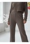 Women's Dark Mink Knitwear Trousers Single Bottom S-M-L Compatible Flexible One Size - 3