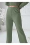 Women's Aqua Green Knitwear Trousers Single Bottom S-M-L Compatible Flexible One Size - 5