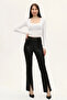 Women's White Square Neck Long Sleeve Crop Blouse - 5