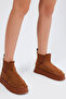 Women's Tan Suede Comfortable Fit Elastic Fur Suede Boots