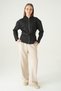 Black Bel Tie-Detail Zippered Cardigan 3075A - 3