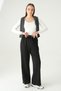 Black Palazzo Striped Tracksuit 9212m - 7