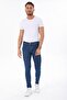 Blue Men's Jeans Skinny Fit Jeans Lycra Narrow Nails - 2