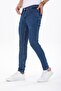 Blue Men's Jeans Skinny Fit Jeans Lycra Narrow Nails - 3