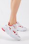 Unisex White Red Comfortable Fit High Sole Lace-Up Sports Shoes