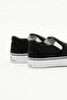Children's Unisex Black Rubber Sole Linen Elastic Sneakers - 5