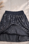 Girl's Premium Black Sequin Stylish Luxury Sweatshirt Set with Flexible Skirt - 6