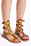 Women's Yellow Comfortable Fit Gladiator Sandals - 3