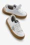 Children's Unisex White Silver Thermo Sole Star Detailed Lace up and Velcro Sports Shoes - 5