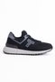 Unisex Black Non-Slip Eva Sole Lace-Up Sports Shoes - 2