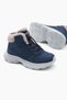 Children's Unisex Navy Blue Faylon Fur Insole Rubber Lace up Boots - 4