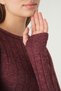 Burgundy Crew Neck Blouse 8268A - 4