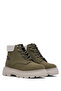 Women's Khaki Suede Women's Comfortable Fit Short Lace-Up Suede Boots