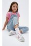 Diamond Girl's Genuine Leather White Casual Shoes with Sequin Detail - 2