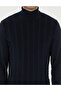 Navy Blue Slim Fit Turtleneck Sweater 50300500-Vr033 - 6