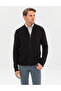 Black Slim Fit Zippered Knitwear Cardigan 50317341-Vr046 - 3