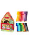 Felt-Tip Pen Set Connector Çiftlik, 18-Piece Metal Box, Washable, Children