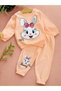 Baby Girl Long Sleeve Seasonal Rabbit Printed Baby Set 18-24 MONTHS - 2