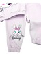 Baby Girl Seasonal Long Sleeve Cute Rabbit Printed Sweathirt Top and Bottom Set - 6