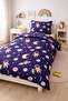 Space Patterned Single Child Duvet Cover Set (Without Sheets) - 2