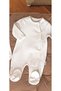 White hospital discharge top for baby girls and boys , Corded Fabric Ribbed Knit , Oeko-Tex certified. - 8