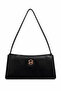 Black Shoulder Bag with Gold Detail