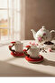 Handmade Dila Design Heart Design 4-Piece 2-Person Ceramic Coffee Cup Set 90 ml. - 2