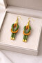 Double Color Light Earrings, Daily Earrings - 2