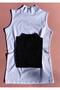 Turtleneck 2 Pieces Cotton Lycra Black and White Color Savior Women's Undershirt 62V36 - 2