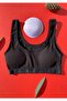 Padded 3-Piece Black, White and Gray Ribbed Thick Strap Cotton Half Undershirt (M=70-75,L=80-85,XL=90-95) - 3